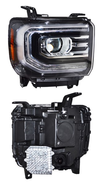 FARO GMC SIERRA 16-18 P/XENON FONDO NEGRO TYC2 CCC DER