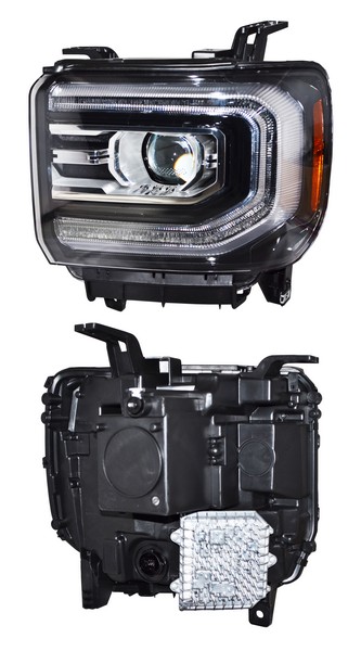 FARO GMC SIERRA 16-18 P/XENON FONDO NEGRO TYC2 CCC IZQ