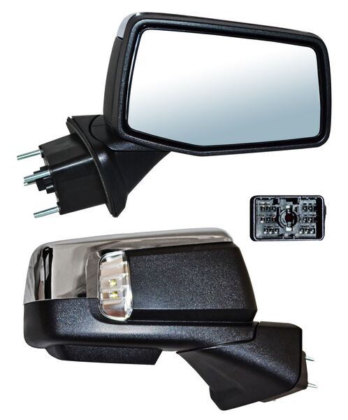 ESPEJO CHEV PU 1500 SILVERADO 19-22 ELECT CROM C/DESEMP C/SENS TEMP C/DIRECC C/LUZ INF C/MEM AUTOABATIBLE 15 PINES DER