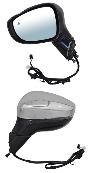 ESPEJO PACIFICA 17-22 ELECT CROM BASE NEGRA C/DESEMP C/DIRECC C/SENS PUNTO CIEGO 9 PINES IZQ