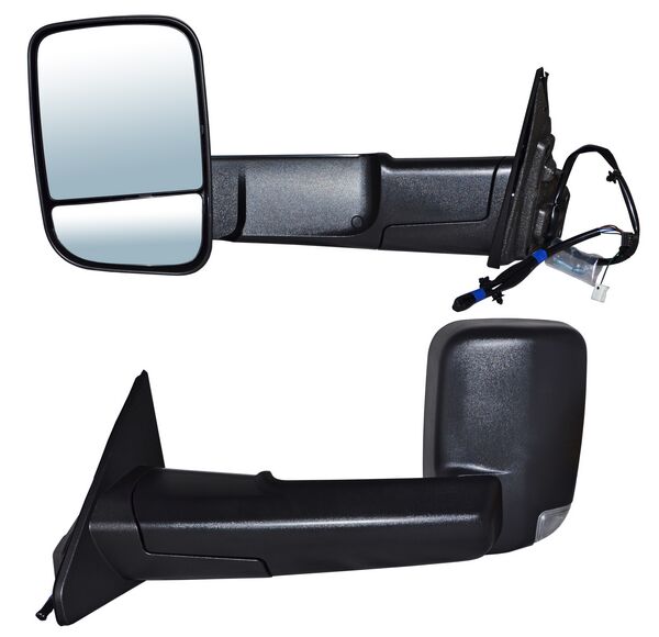 ESPEJO DODGE PU 19-22 RAM LINEA NUEVA ELECT POROSO C/DIRECC C/LUZ INF TELESCOPICO 10 PINES IZQ