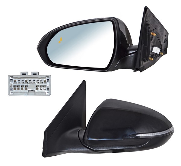 ESPEJO ELANTRA 19-20 ELECT P/PINTAR C/DESEMP C/SENS PUNTO CIEGO C/DIRECC 8 PINES IZQ