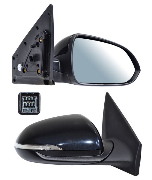 ESPEJO KIA RIO 18-23 ELECT P/PINT C/DIRECC 6 PINES DER