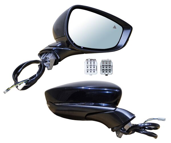 ESPEJO MAZDA 3 19-25 ELECT P/PINTAR C/DIRECC C/MEM C/SENSOR PUNTO CIEGO C/DESEMP 11 PINES DER