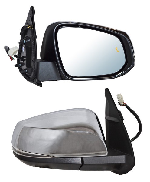 ESPEJO TACOMA 16-23 ELECT C/DESEMP C/DIRECC C/SENS PUNTO CIEGO CROM 8 PINES DER