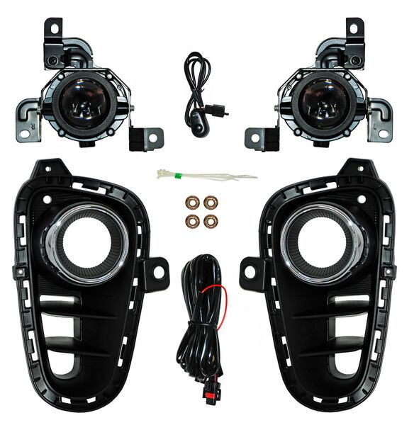 FARO NIEBLA KIA RIO 18-20 C/PARRILLA FILO CROM JGO 352