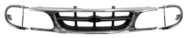 PARRILLA EXPLORER 95-01 CROMADA/ NEGRA C/MOLD FARO