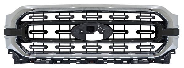 PARRILLA FORD PU 21-23 C/MOLD CROM C/MOLD CENT NEGRA