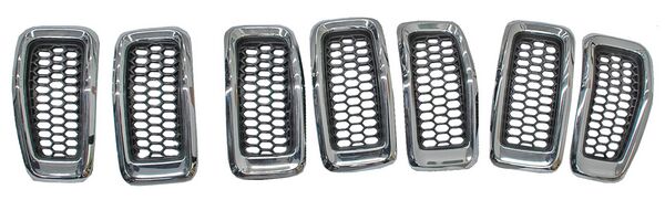 PARRILLA CHEROKEE 14-18 C/MOLD CROMADA JGO 7 PZAS PAT USA NZL